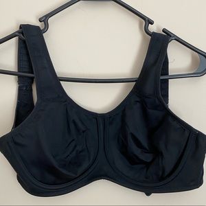 Wacoal Underwire Black Sports Bra - Size 34DDD